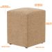 Kit 04 Puffs Quadrado Decorativo Sala De Estar L02 Bouclê Mostarda - Lyam Decor