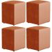 Kit 04 Puffs Quadrado L02 Decorativo Couríssimo Camel - Lyam Decor