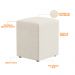 Kit 04 Puffs Quadrado L02 Decorativo Linho Champagne - Lyam Decor