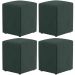Kit 04 Puffs Quadrado L02 Decorativo Linho Verde - Lyam Decor