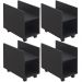 Kit 04 Suportes Para Cpu E Nobreak Com Rodízios Guide L03 Preto - Lyam Decor