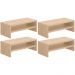 Kit 04 Suportes Para Monitor Stand Home Office Lap 63 cm L03 Amadeirado - Lyam