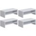 Kit 04 Suportes Para Monitor Stand Home Office Lap 63 cm L03 Branco - Lyam