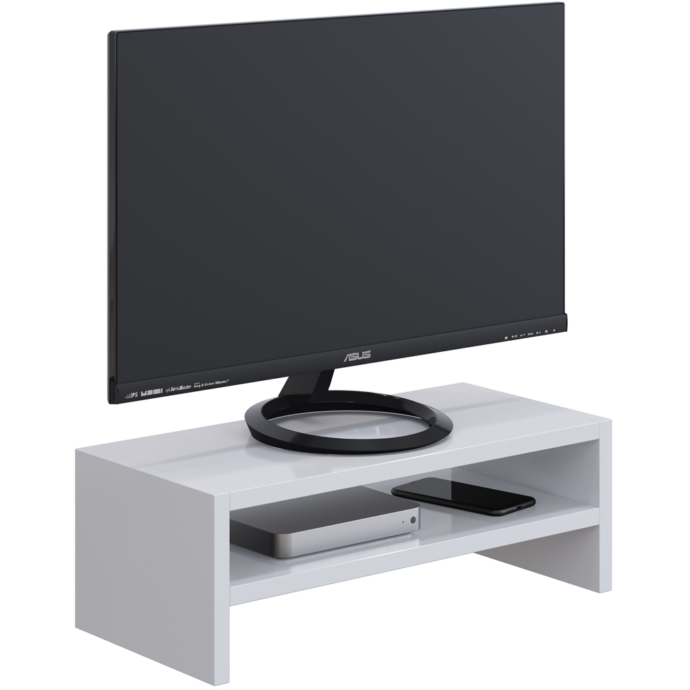 Kit 04 Suportes Para Monitor Stand Home Office Lap 63 cm L03 Branco - Lyam