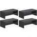 Kit 04 Suportes Para Monitor Stand Home Office Lap 63 cm L03 Preto - Lyam