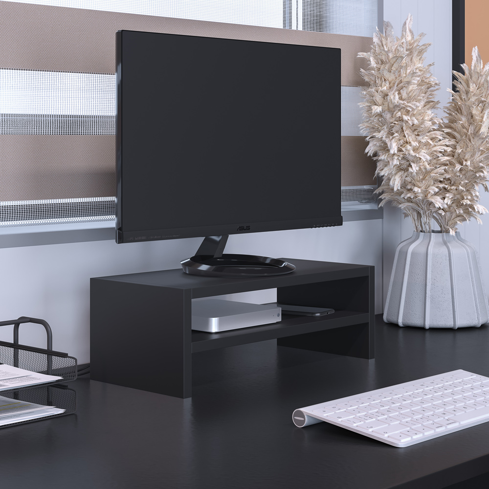 Kit 04 Suportes Para Monitor Stand Home Office Lap 63 cm L03 Preto - Lyam