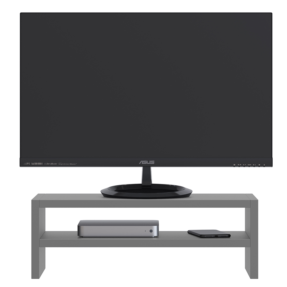 Kit 04 Suportes Stand Para Monitores Mesa Escritório Home Office Lap L03 Cinza - Lyam