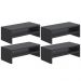 Kit 04 Suportes Stand Para Monitores Mesa Escritório Home Office Lap L03 Preto - Lyam Decor