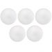 Kit 05 Assentos Redondo Banqueta Cadeira Estofados Poltronas H02 Corino Branco 39 cm - Lyam Decor