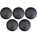 Kit 05 Assentos Redondo Banqueta Cadeira Estofados Poltronas H02 Corino Preto 35 cm - Lyam Decor