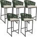 Kit 05 Banqueta Para Área Gourmet Cozinha Varanda Corda Náutica Sunset D04 Verde - Lyam Decor