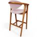Kit 05 Banquetas Alta Para Cozinha Bancada Bar Sala de Jantar Fixa Cecília L02 Bouclê Rosê - Lyam