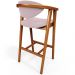 Kit 05 Banquetas Alta Para Cozinha Bancada Bar Sala de Jantar Fixa Cecília L02 Suede Rosê - Lyam