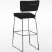 Kit 05 Banquetas Alta Para Cozinha Sala De Jantar Base Em Aço Allana L02 Suede Preto - Lyam Decor