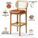 Kit 05 Banquetas Altas Para Cozinha Bancada Sala Tela Betta Fixa L02 Couríssimo Camel - Lyam