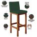 Kit 05 Banquetas Altas Para Cozinha Sala De Jantar Fixa Alya L02 Suede Verde Musgo - Lyam Decor