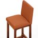 Kit 05 Banquetas Altas Para Cozinha Sala De Jantar Fixa Alya L02 Tecido Terracota - Lyam Decor
