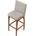 Kit 05 Banquetas Altas Para Cozinha Sala De Jantar Fixa Mila L02 Bouclê Creme - Lyam Decor