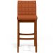 Kit 05 Banquetas Altas Para Cozinha Sala De Jantar Fixa Mila L02 Tecido Terracota - Lyam Decor