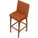 Kit 05 Banquetas Altas Para Cozinha Sala De Jantar Fixa Mila L02 Tecido Terracota - Lyam Decor