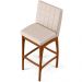 Kit 05 Banquetas Altas Para Cozinha Sala de Jantar Fixa Mila B04 Suede Bege - Lyam Decor