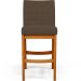 Kit 05 Banquetas Baixa Para Cozinha Bancada Bar Sala Jantar Fixa Mila L02 Suede Marrom - Lyam Decor