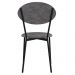Kit 05 Cadeiras Estofada Para Sala de Jantar Azuri Preto C01 Linho Prata - Lyam Decor