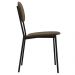 Kit 05 Cadeiras Estofada Para Sala de Jantar Azuri Preto C01 Veludo Marrom Sand - Lyam Decor