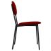 Kit 05 Cadeiras Estofada Para Sala de Jantar Azuri Preto C01 Veludo Vermelho Vinho - Lyam Decor