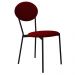 Kit 05 Cadeiras Estofada Para Sala de Jantar Azuri Preto C01 Veludo Vermelho Vinho - Lyam Decor