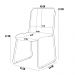 Kit 05 Cadeiras Hoteleira Auditório Empilhável Inter L02 Crepe Cinza - Lyam Decor