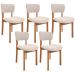 Kit 05 Cadeiras Para Sala de Jantar Cozinha Living Estofada Dara L02 Suede Bege - Lyam Decor