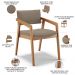 Kit 05 Cadeiras Para Sala de Jantar Estar Living Giorgia L02 Bouclê Bege - Lyam Decor