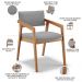 Kit 05 Cadeiras Para Sala de Jantar Estar Living Giorgia L02 Bouclê Cinza - Lyam Decor