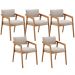 Kit 05 Cadeiras Para Sala de Jantar Estar Living Giorgia L02 Bouclê Creme - Lyam Decor