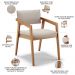 Kit 05 Cadeiras Para Sala de Jantar Estar Living Giorgia L02 Bouclê Creme - Lyam Decor
