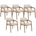 Kit 05 Cadeiras Para Sala de Jantar Estar Living Giorgia L02 Bouclê Cru - Lyam Decor