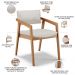 Kit 05 Cadeiras Para Sala de Jantar Estar Living Giorgia L02 Bouclê Cru - Lyam Decor