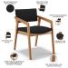 Kit 05 Cadeiras Para Sala de Jantar Estar Living Giorgia L02 Bouclê Preto - Lyam Decor