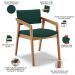 Kit 05 Cadeiras Para Sala de Jantar Estar Living Giorgia L02 Bouclê Verde - Lyam Decor