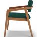 Kit 05 Cadeiras Para Sala de Jantar Estar Living Giorgia L02 Bouclê Verde - Lyam Decor