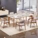 Kit 05 Cadeiras Para Sala de Jantar Estar Living Giorgia L02 Linho Bege - Lyam Decor