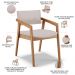 Kit 05 Cadeiras Para Sala de Jantar Estar Living Giorgia L02 Linho Bege - Lyam Decor