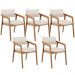 Kit 05 Cadeiras Para Sala de Jantar Estar Living Giorgia L02 Linho Cru - Lyam Decor
