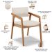 Kit 05 Cadeiras Para Sala de Jantar Estar Living Giorgia L02 Linho Cru - Lyam Decor