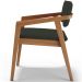 Kit 05 Cadeiras Para Sala de Jantar Estar Living Giorgia L02 Linho Verde Musgo - Lyam Decor