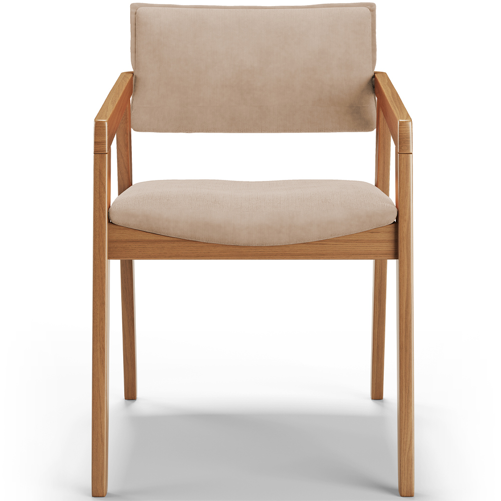 Kit 05 Cadeiras Para Sala de Jantar Estar Living Giorgia L02 Suede Bege - Lyam Decor