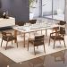 Kit 05 Cadeiras Para Sala de Jantar Estar Living Giorgia L02 Suede Marrom - Lyam Decor
