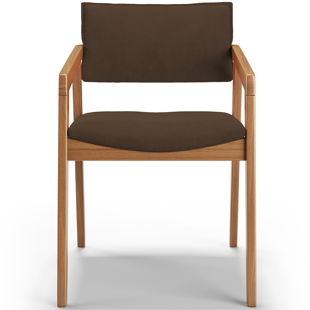 Kit 05 Cadeiras Para Sala de Jantar Estar Living Giorgia L02 Suede Marrom - Lyam Decor