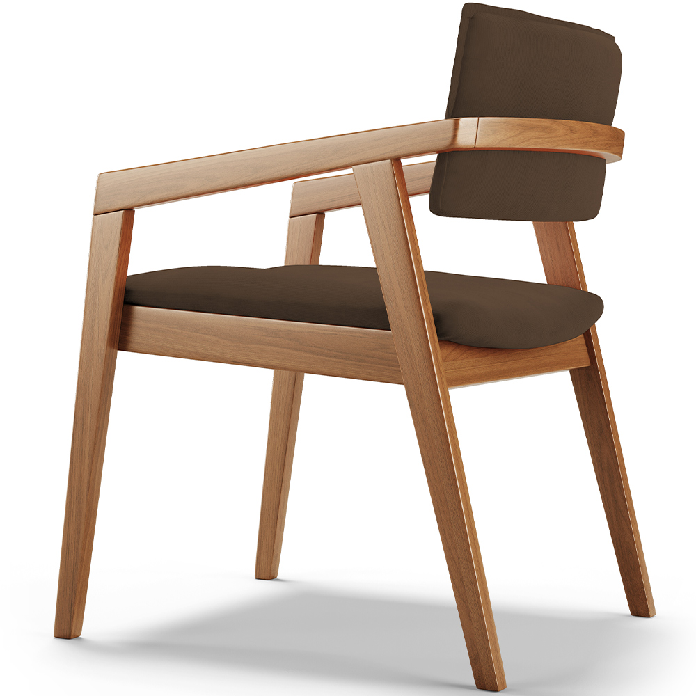 Kit 05 Cadeiras Para Sala de Jantar Estar Living Giorgia L02 Suede Marrom - Lyam Decor